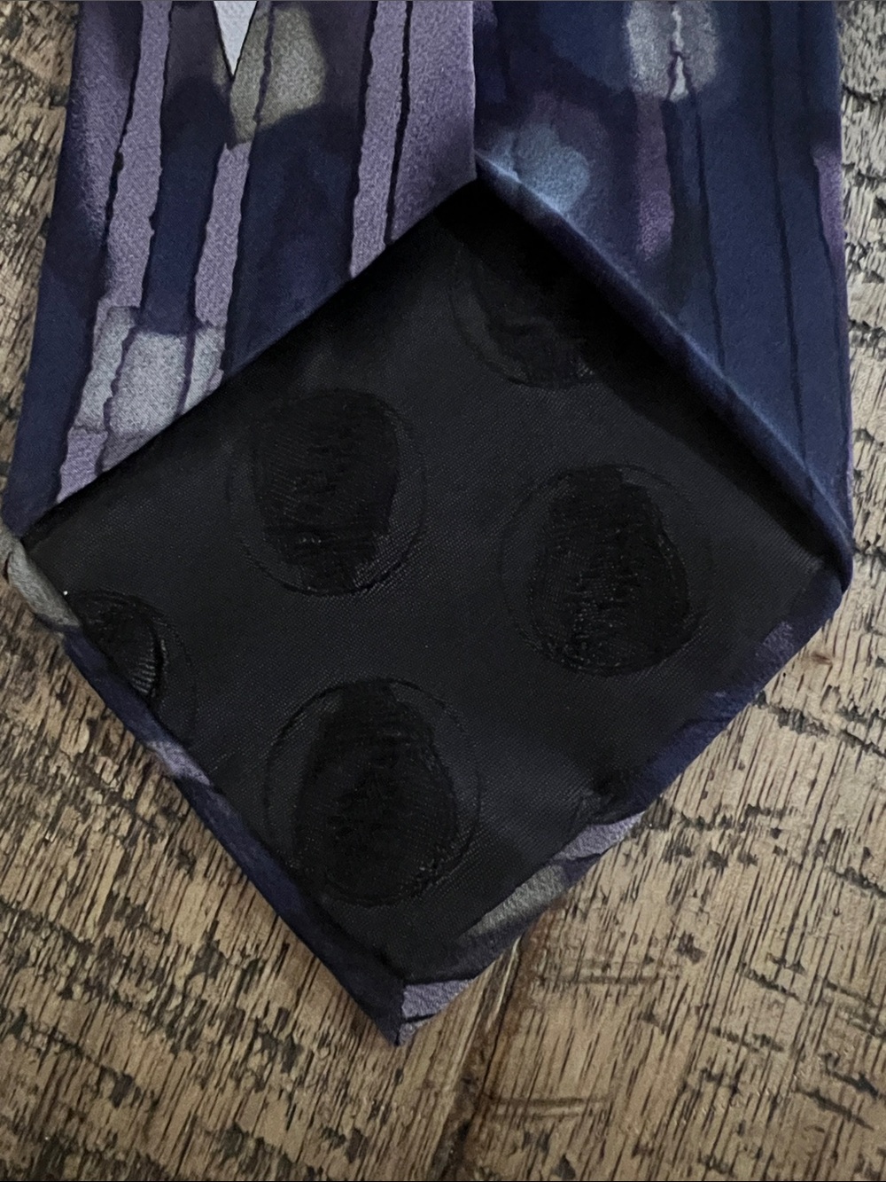 Grateful Dead Purple and Navy Abstract Pattern Tie - Picture 3 of 5